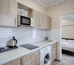 Двухместные апартаменты 15 с видом на парк двуспальная кровать в Exclusive Hotel&Apartments