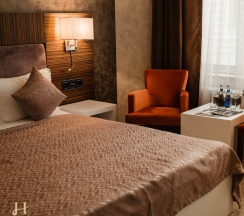 Двухместный номер Deluxe с красивым видом из окна двуспальная кровать в Al Khaleej Baku City Hotel Apartments