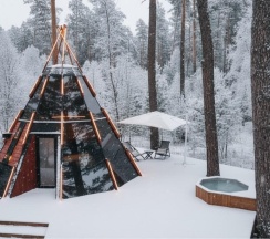 Типи-хаус с террасой и купелью в Чепош парк