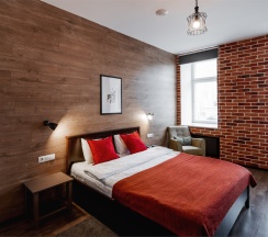 НОМЕР "СТАНДАРТ С ДВУСПАЛЬНОЙ КРОВАТЬЮ" в Liki loft hotel