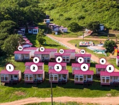 4-местное бунгало эконом Семейная (общие удобства) в 27 регион