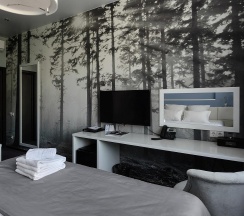 Комната улучшенная с 1 двуспальной кроватью в Hotel design style