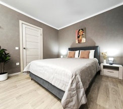 4-местные 1-комнатные апартаменты люкс с 1 двуспальной кроватью в Sutki Life (Сутки Лайф) на Дзержинского