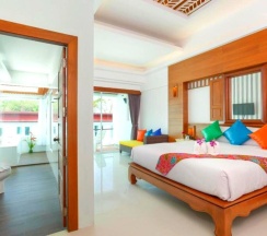 Двухместный номер Deluxe с видом на море двуспальная кровать в The samui beach resort