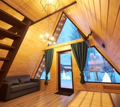 Двухместный коттедж Classic двуспальная кровать в Aframe-Village