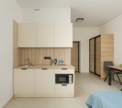 Стандарт без балкона (цокольный этаж)/Standart without balcony в Lavicon Apart Nebug