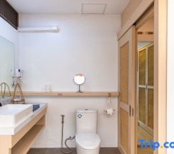 Двухместная вилла двуспальная кровать в Sangthong Resort