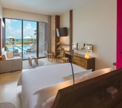 Двухместный Swim Up Adults oceanfront (двуспальная кровать) в Отель Xcaret Mexico	