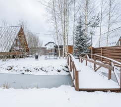 Aframe Black | Баня и банный чан на территории в Берёзовая роща