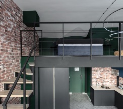 Джуниор сюит с мини-кухней и видом на улицу в 1715 Duplex Hotel