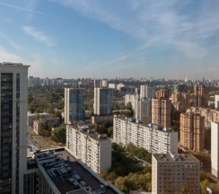 Апартамент 15 - Просторный двухуровневый лофт  с панорамными видами на Москву (с ванной) в Ap-in aparts