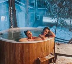 №5 A-Frame 50m2 с купелью (оснащение дома, стоимость купели и бани см. Подробнее) в Les holidays