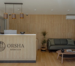 А-фрейм с террасой и купелью (dogs friendly) в Orsha River Club