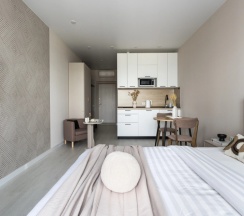 Апартаменты c 1 комнатой с балконом в Hugge Place