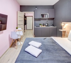 Апартаменты-студио ЖК "LIKE" (Метро Площадь Мужества, 10 минут пешком) в Rauktis apartments