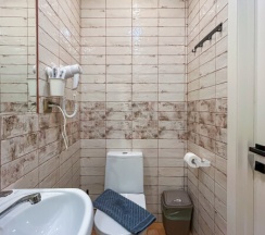 Двухместный номер с кухней, одной двуспальной кроватью с собственной ванной комнатой и дополнительным спальным местом в Goldie Home