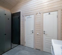 Дом из бруса с камином и баней из осины 4+2 в Snhaus