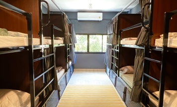 Кровать в общем номере в Hostel El biografo