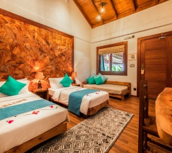 Двухместный номер Deluxe с видом на бассейн (двуспальная кровать) в Island Luxury Boutique Hotel, Fulhadhoo