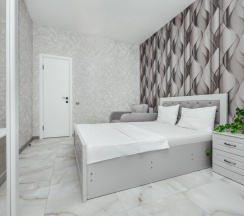 Двухместная студия с террасой семейная двуспальная кровать в Green rent