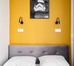 Апартаменты студия с 1 двуспальной кроватью в Apartments Private (Апартментс Прайвит) на шоссе Волоколамское