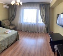 Двухместный номер с 1 кроватью или 2 отдельными кроватями, балконом и видом на море в Акс