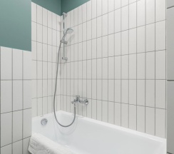 Двухместные апартаменты Superior двуспальная кровать в Апартаменты Румер в современном жилом комплексе у ТЦ Дана Молл