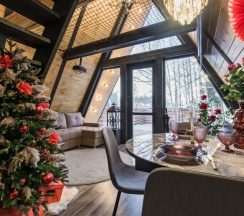 Aframe Luxe Black | Банный чан на территории в Берёзовая роща