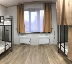 Кровать в 4-местном общем номере (удобства на этаже) в Турист