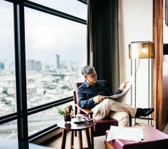 Одноместный люкс с видом на реку в Grand Howard Hotel Bangkok