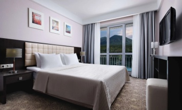 Двухместный люкс повышенной комфортности двуспальная кровать в Плаза СПА