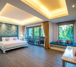 Двухместный полулюкс двуспальная кровать в Duangjitt Resort & Spa