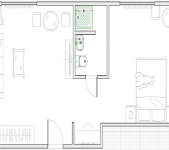 Двухместный номер Люкс с кроватью king-size в Дубровский