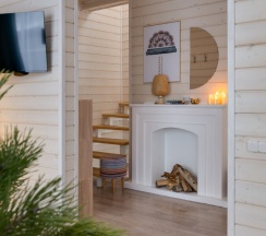 Барнхаус Яхрома (оснащение дома, стоимость банного чана и бани см. Подробнее) в Pavlove Village