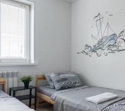 Апартаменты студия с 2 односпальными кроватями в Prim Rooms Apartments (Прим Румс Апартменс)