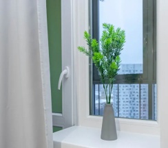 Двухместные апартаменты Comfort c 1 комнатой с балконом и с видом на город (двуспальная кровать) в Апартаменты Cosmos Apart на Революции 52 В (5)
