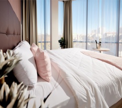 Апартаменты Панорама с кроватью King Size и кухней в Golden Tulip