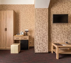 Полулюкс с двуспальной кроватью и диваном в Kravt Sadovaya Hotel