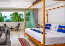 Двухместный люкс Premier Пентхаус beachfront двуспальная кровать в Baan Bophut Beach Hotel Samui