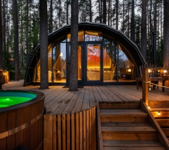 Лодж с купелью в Forest lake