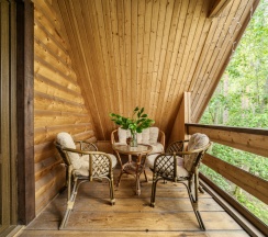 Коттедж Дуплекс с красивым видом из окна в Коробок-Хуторок