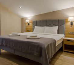 Двухместный полулюкс Мансарда с видом на город двуспальная кровать в Афалина