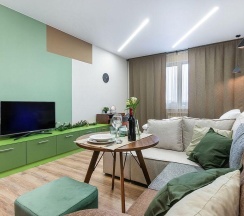 Апартаменты улучшенные с 1 двуспальной кроватью в Sky inn color