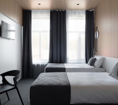 Студия  с кухней с двумя односпальными кроватями в Greenfeel Stavropol