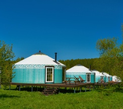 Юрта с ванной на ножках в Yurt resort