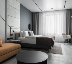 Номер стандарт улучшенный с 1 двуспальной кроватью в Kravt Hotel Innopolis