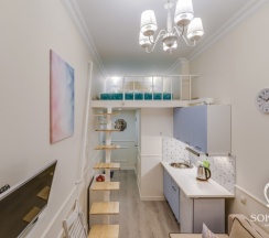 Двухуровневая студия стандарт 4 pax с балконом в Sokroma Элегант