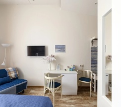 Двухместный номер Синий двуспальная кровать в Пушка