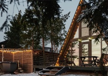 A-FRAME Dream House на первой линии с большой террасой, гриль зоной и банным чаном (чан оплачивается отдельно: 5000 руб.) в Dream House