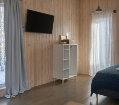 Коттедж премиум с 1 двуспальной кроватью в Лесной переулок